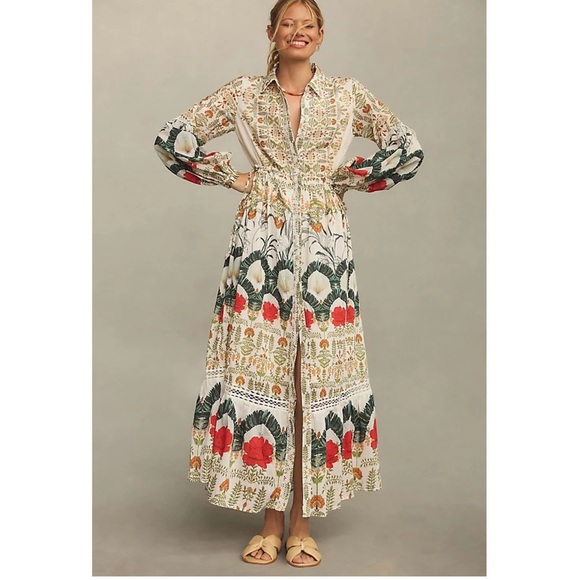Anthropologie Dresses & Skirts - Anthropologie Women’s Eleanora Buttondown Maxi Shirt Dress Size XL